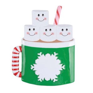 Marshmallow Mug 4 Family Personalised Christmas Decoration