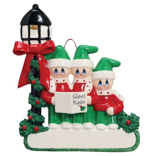 Singing Carolers 3 Family Personalised Christmas Decoration Singing Carolers 3 Family Personalised Christmas Decoration