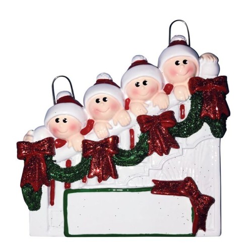 Christmas Staircase 4 Family Personalised Decoration Christmas Staircase 4 Family Personalised Decoration