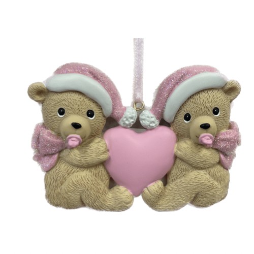 Twin Girls Personalised Christmas Decoration Twin Girls Personalised Christmas Decoration