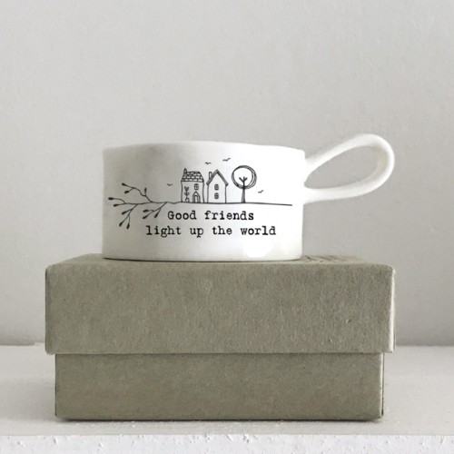 East of India Tea Light Holder - Good Friend East of India Tea Light Holder - Good Friend