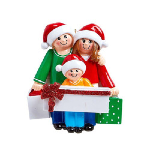 Gift Box Family 3 Personalised Christmas Decoration Gift Box Family 3 Personalised Christmas Decoration