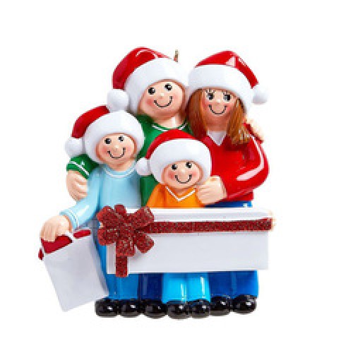 Gift Box Family 4 Personalised Christmas Decoration Gift Box Family 4 Personalised Christmas Decoration
