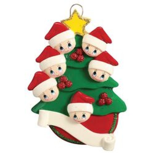 Christmas Tree Family 6 Personalised Decoration Christmas Tree Family 6 Personalised Decoration