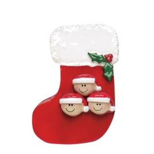 Red Stocking 3 Personalised Decoration Red Stocking 3 Personalised Decoration