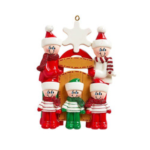 Sled Family 5 Personalised Decoration Sled Family 5 Personalised Decoration