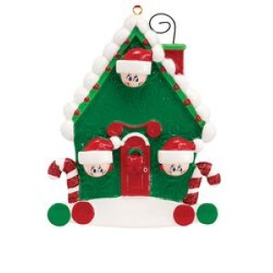 Candy Cane House 3 Personalised Decoration