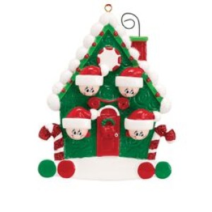 Candy Cane House 4 Personalised Decoration