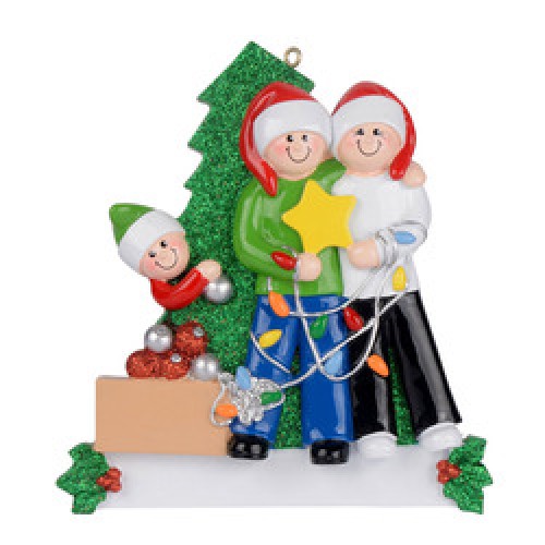 Decorating The Tree 3 Family Personalised Christmas Decoration Decorating The Tree 3 Family Personalised Christmas Decoration