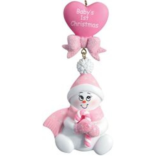 Baby's 1st Christmas Candy Cane Pink Personalised Christmas Decoration Baby's 1st Christmas Candy Cane Pink Personalised Christmas Decoration
