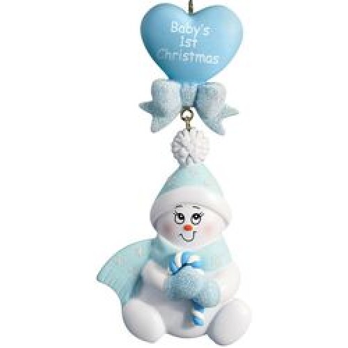 Baby's 1st Christmas Candy Cane Blue Personalised Christmas Decoration Baby's 1st Christmas Candy Cane Blue Personalised Christmas Decoration