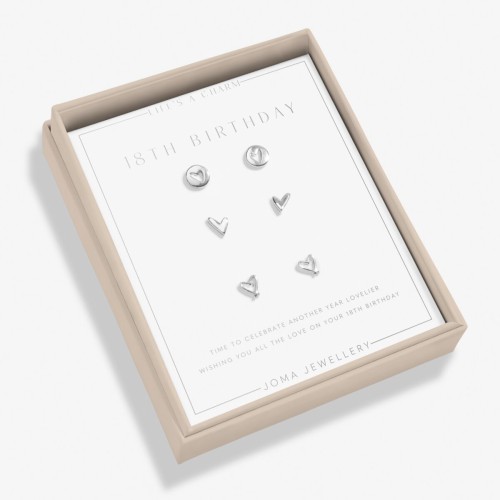 Joma Life's A Charm 18th Birthday Earrings Joma Life's A Charm 18th Birthday Earrings
