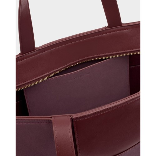Katie Loxton Taya Woven Suede Tote - Cherry Katie Loxton Taya Woven Suede Tote - Cherry