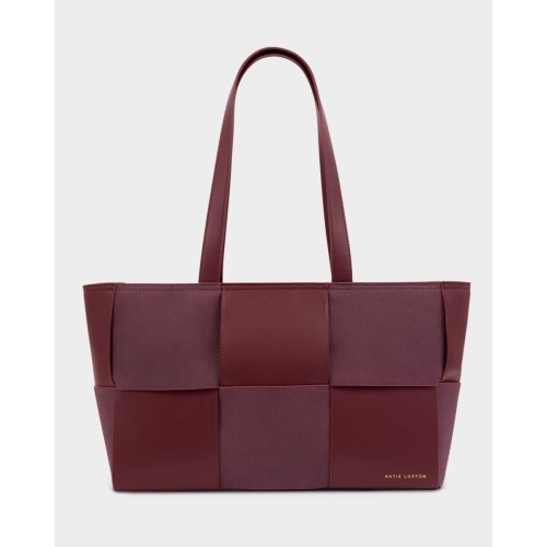 Katie Loxton Taya Woven Suede Tote - Cherry Katie Loxton Taya Woven Suede Tote - Cherry