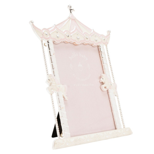 Silverplated Pink Carousel Photo Frame Silverplated Pink Carousel Photo Frame